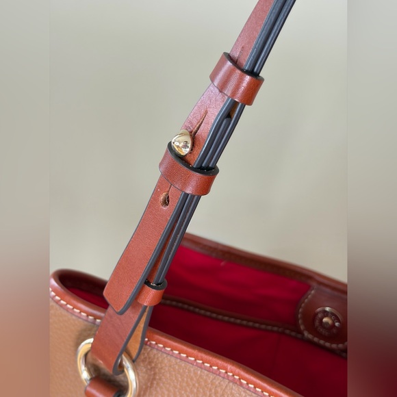 Dooney & Bourke Briana Shoulder Tote Carmel Brown Leather EUC - Picture 5 of 17